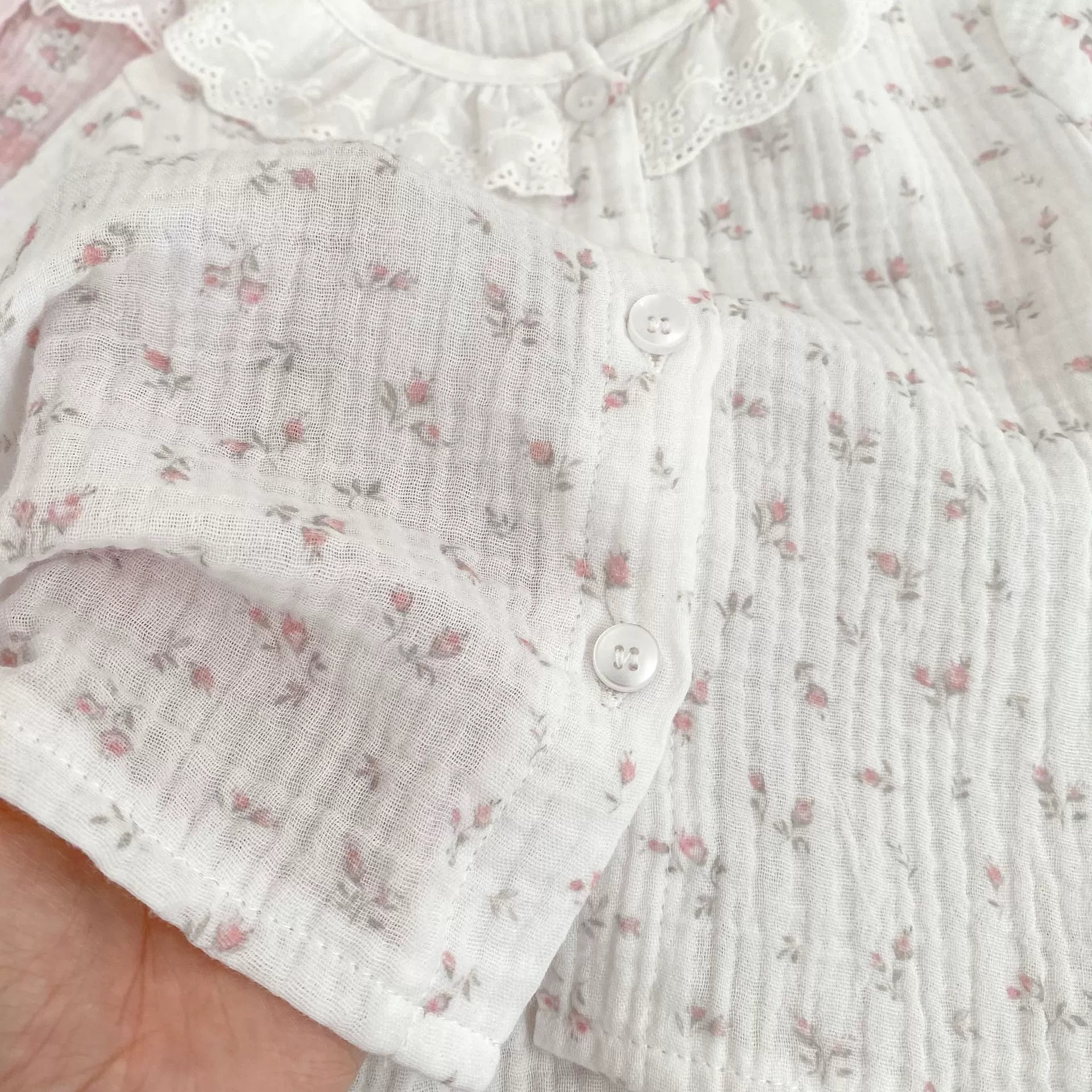 Spring and Autumn Baby Kids Girls Simple Pattern Long Sleeves Top and Pants Pajamas Clothing Set-4