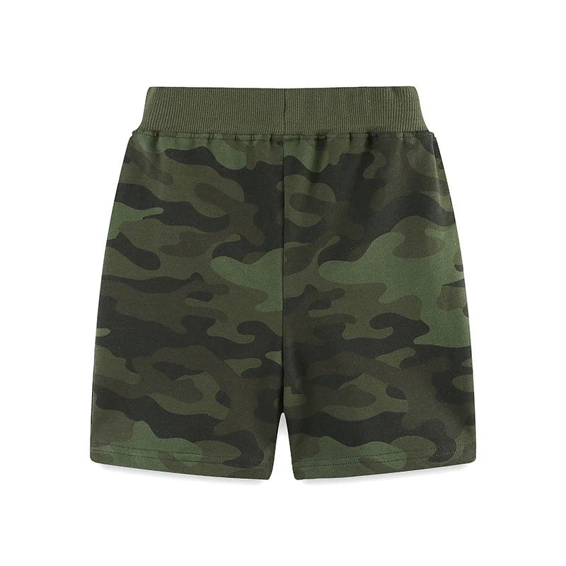 Summer Arrival Kids Boys Cotton Casual Style Camouflage Shorts-3