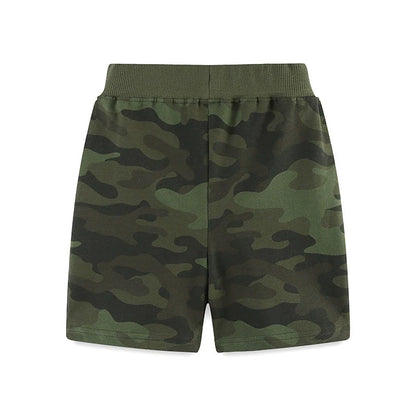 Summer Arrival Kids Boys Cotton Casual Style Camouflage Shorts-3