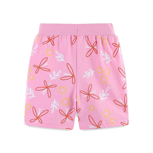 Summer Arrival Baby Kids Girls Cotton Casual Style Flowers Pattern Shorts-1