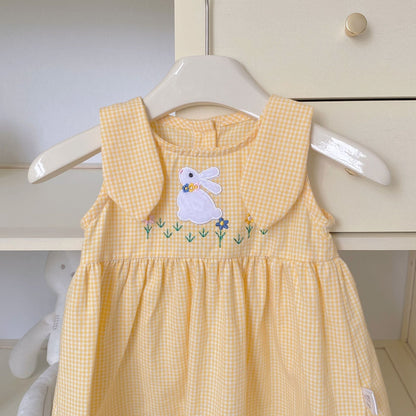 Summer Hot Selling Baby Kids Girls Princess Sleeveless Plaid Dress-3