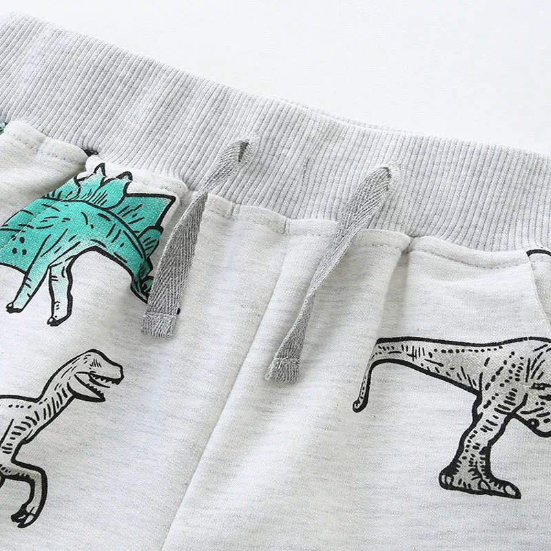 Summer Arrival Baby Kids Boys Cotton Casual Style Cartoon Dinosaurs Pattern Shorts-3
