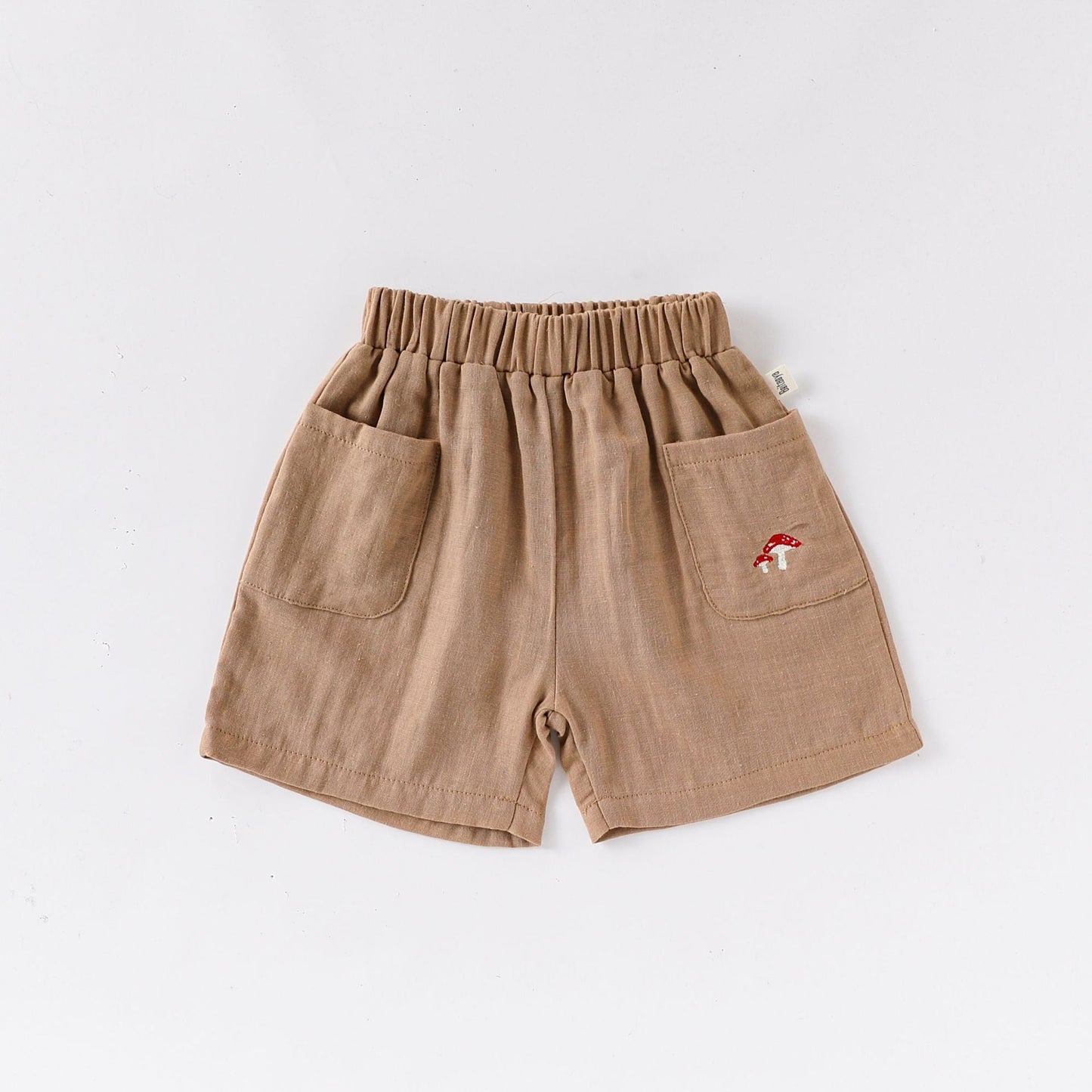 Summer Arrival Kids Unisex Cotton Casual Style Animals Embroidered Pattern Pocketed Shorts-2
