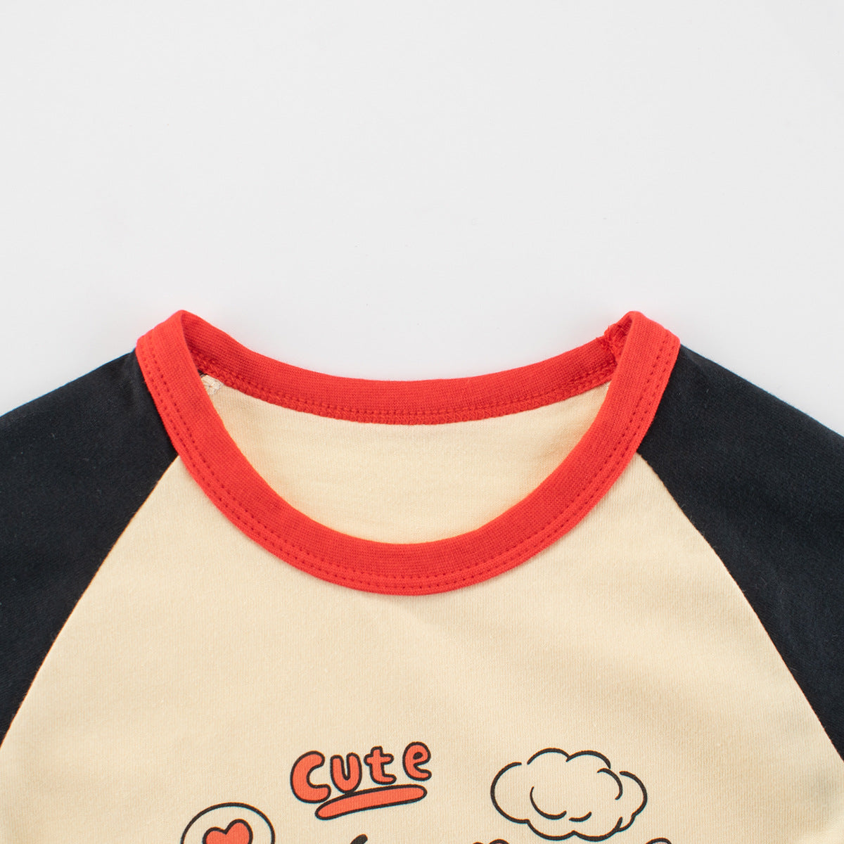 Autumn Baby Kids Boys Letters and Cartoon Print Long Sleeves Crew Neck Cute Top Shirt-3