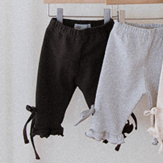 Summer Arrival Kids Girls Cotton Blend Casual Style Plain Pants-1