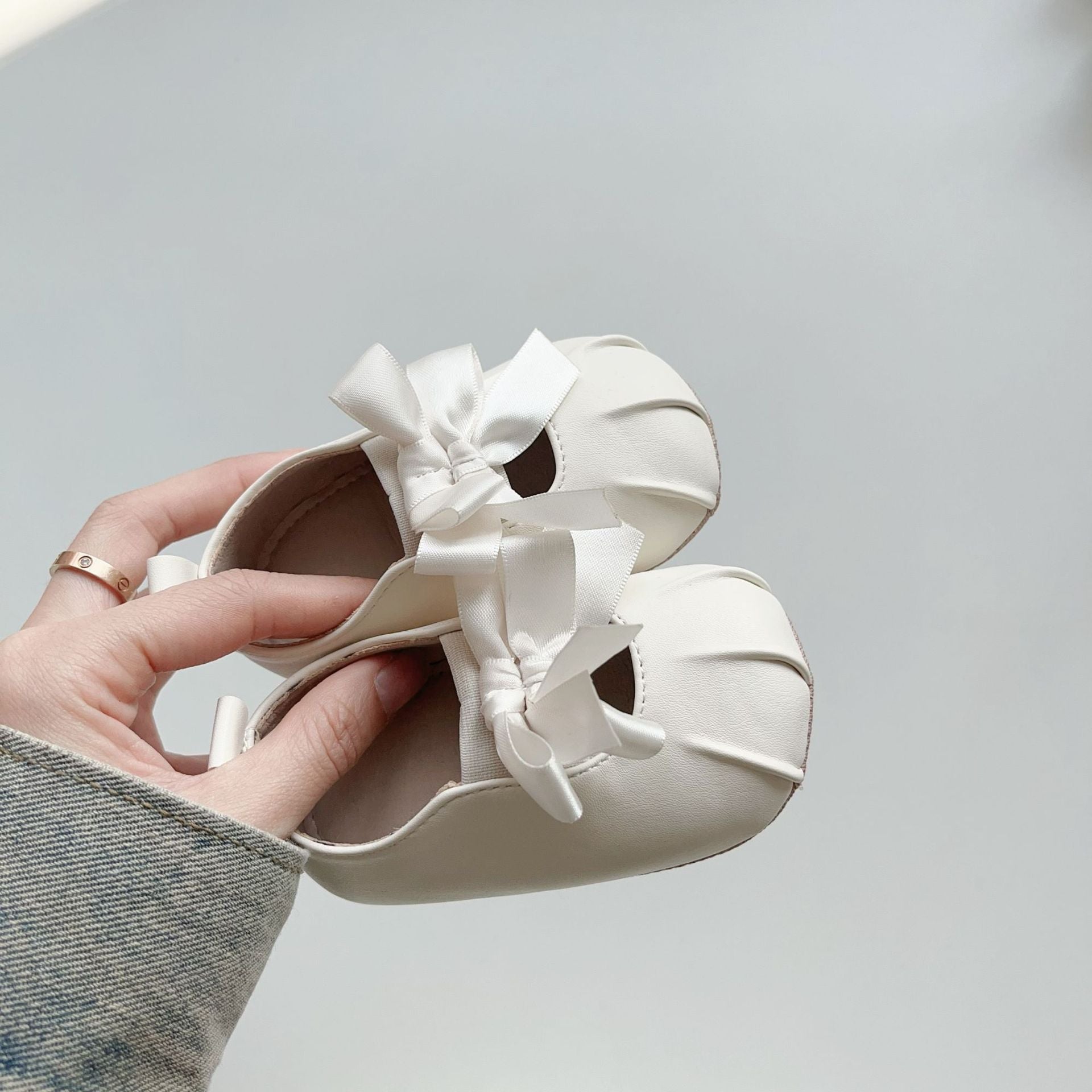 Spring and Summer Baby Girl Fashion Butterfly-bow Pattern Toddler Soft-Sole Anti-slip Walking Shoes-2