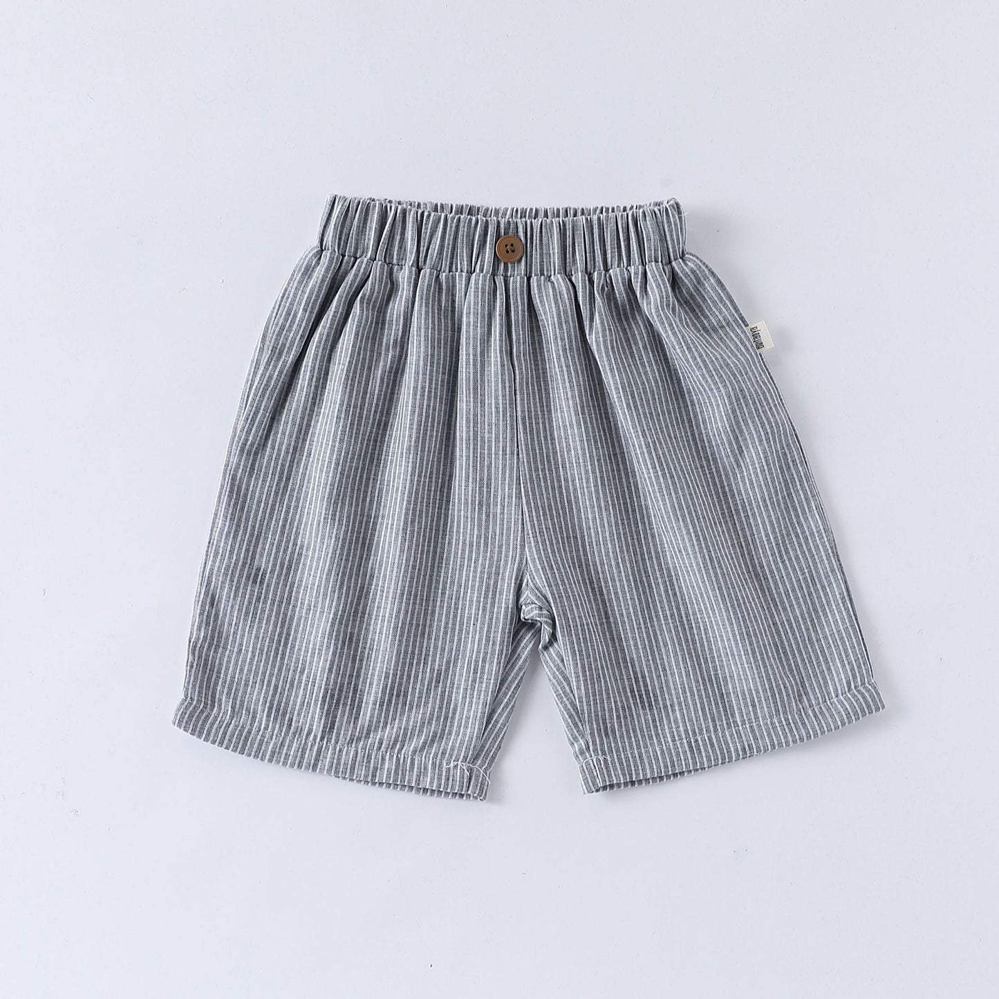 Summer Arrival Kids Unisex Cotton Casual Style Plaid or Striped Shorts-2