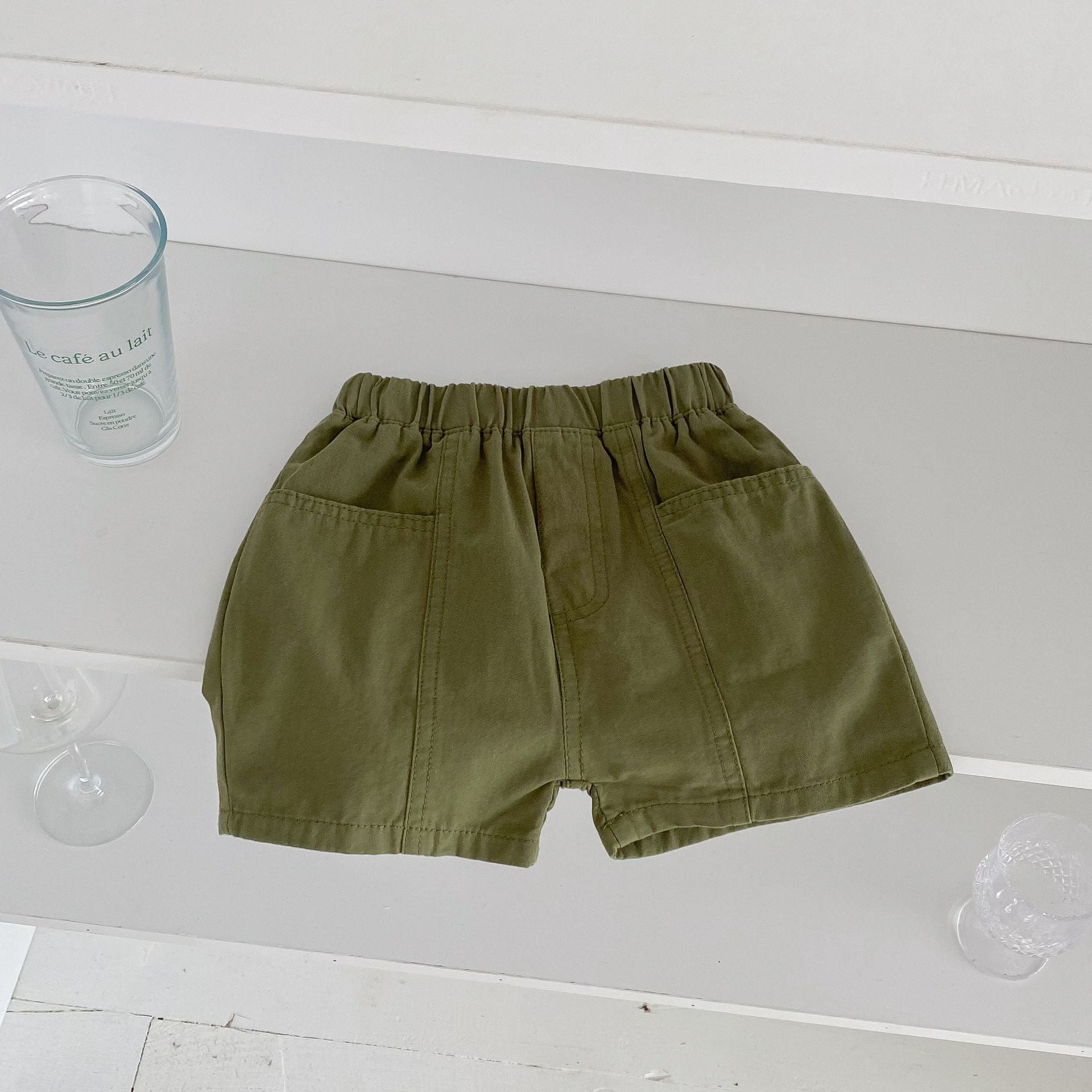 Summer Arrival Boys Versatile Casual Solid Color Utility Shorts-1