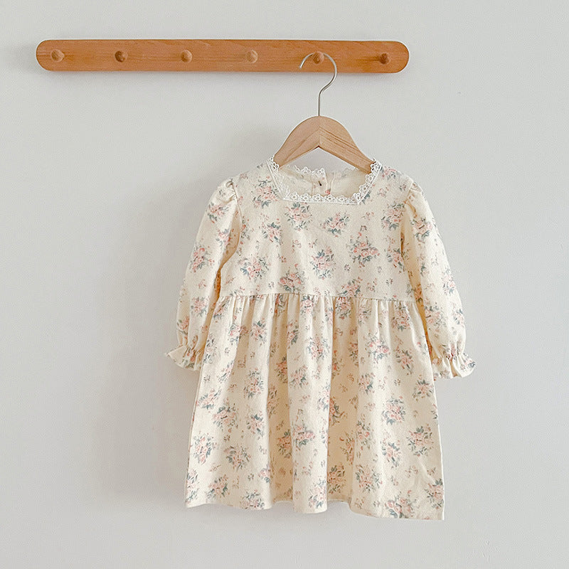 Square Neck Princess Sweet Style Baby Onesies & Children Dress-4