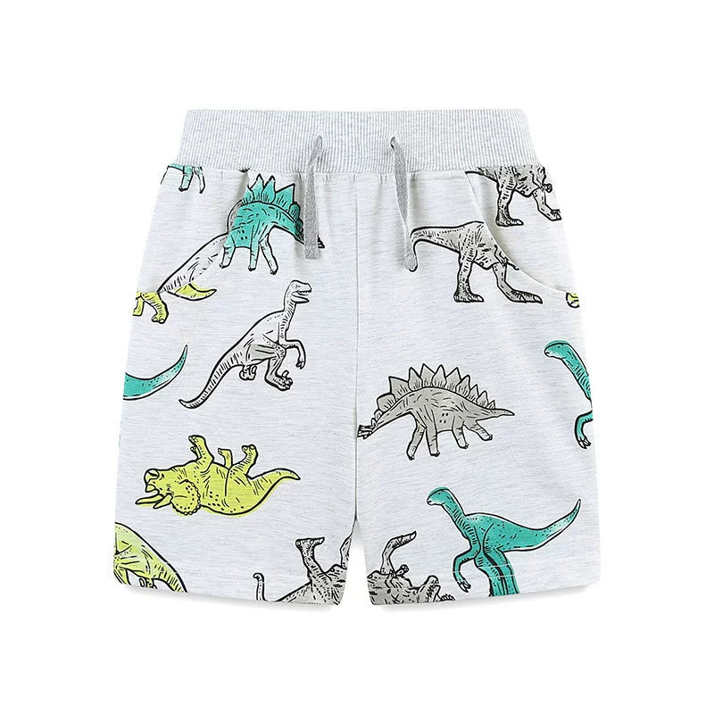 Summer Arrival Baby Kids Boys Cotton Casual Style Cartoon Dinosaurs Pattern Shorts-0