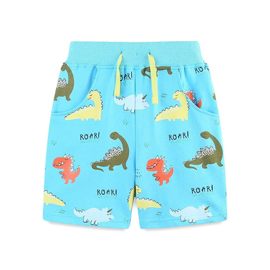 Summer Arrival Baby Kids Boys Cotton Casual Style Cartoon Dinosaurs Pattern Shorts-0