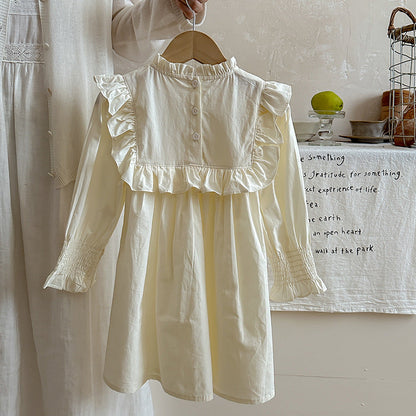 Spring and Autumn Vintage Embroidered Pattern Long-sleeved Dress for Stylish Girls-3
