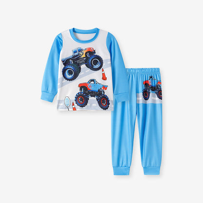 Big Wheels Monster Truck Pajama Set – Long Sleeve Top and Pants for Kids-4