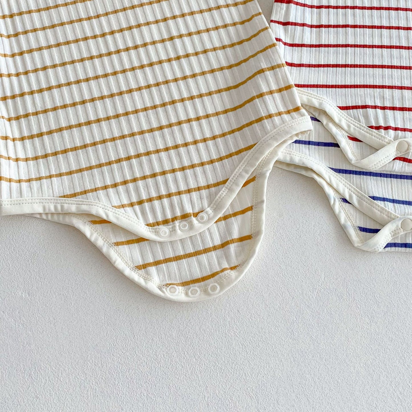 Hot Selling Summer Baby Kids Unisex Striped Pattern Sleeveless Onesies-3