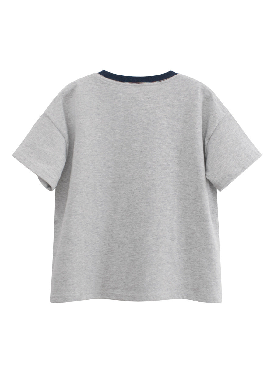 Arrival Letters Print Kids’ T-Shirt in European and American Style for Summer-1