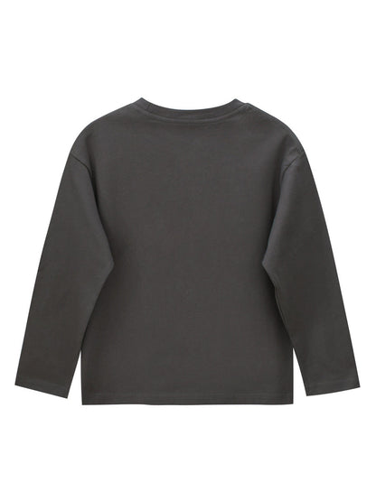 Autumn Arrival Kids Boys Letters Print Crew Neck Long Sleeves Shirt-4