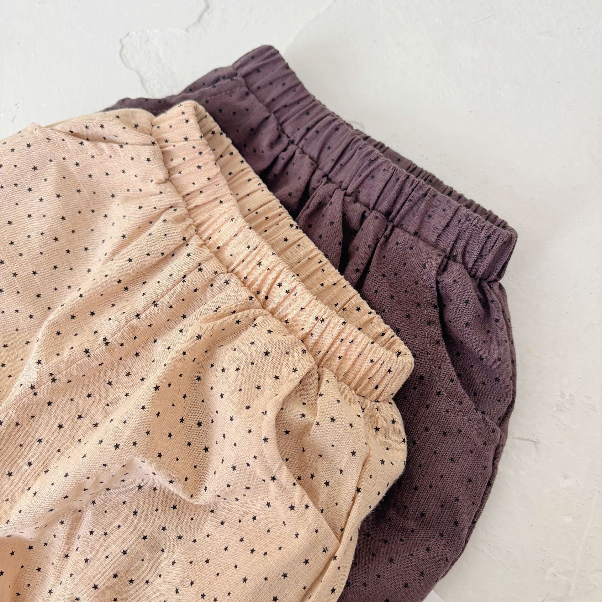 Summer Arrival Kids Unisex Cotton Casual Style Dots Pattern Shorts-3
