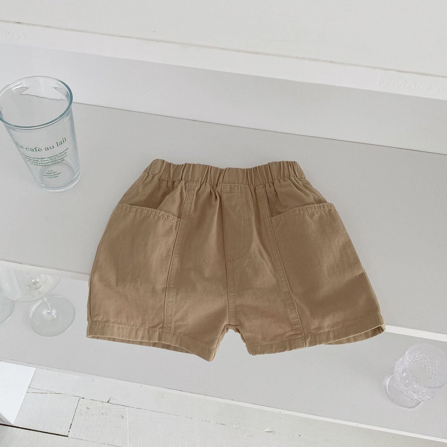 Summer Arrival Boys Versatile Casual Solid Color Utility Shorts-2