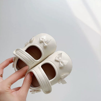 Spring Baby Girl Fashion Butterfly-bows Pattern Toddler Soft-Sole Anti-slip Walking Shoes-3