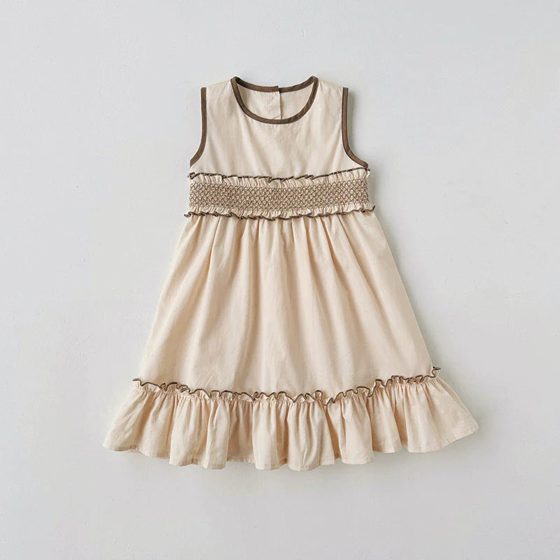 Summer Arrival Baby Kids Girls Cute Sleeveless Sweet Dress-1