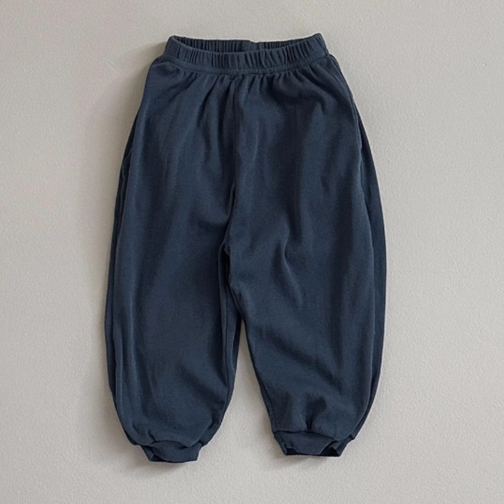 Children Summer Unisex Solid Color Thin Breathable Pants Casual Kids Trousers-4
