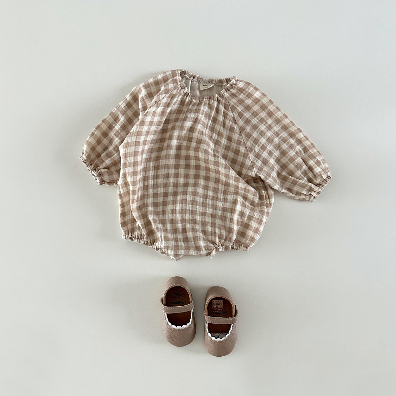 Heart & Plaid Graphic New Arrive Onesies-6