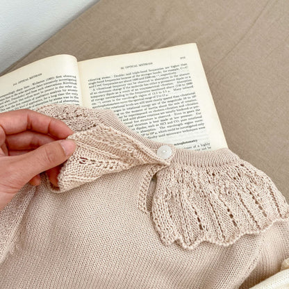 Autumn Embroidered Pattern Knitted Onesies-4