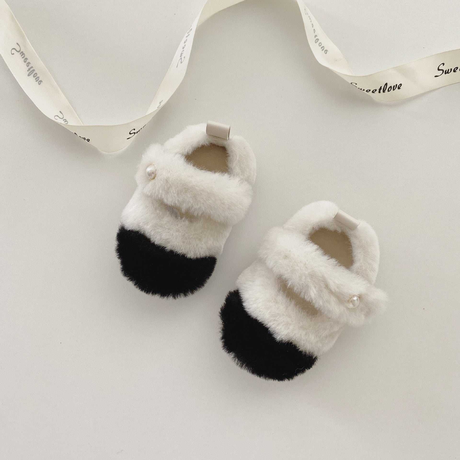 Winter Baby Girl Princess Design Color Patchwork Cozy Fleece Toddler Walking Shoes-4