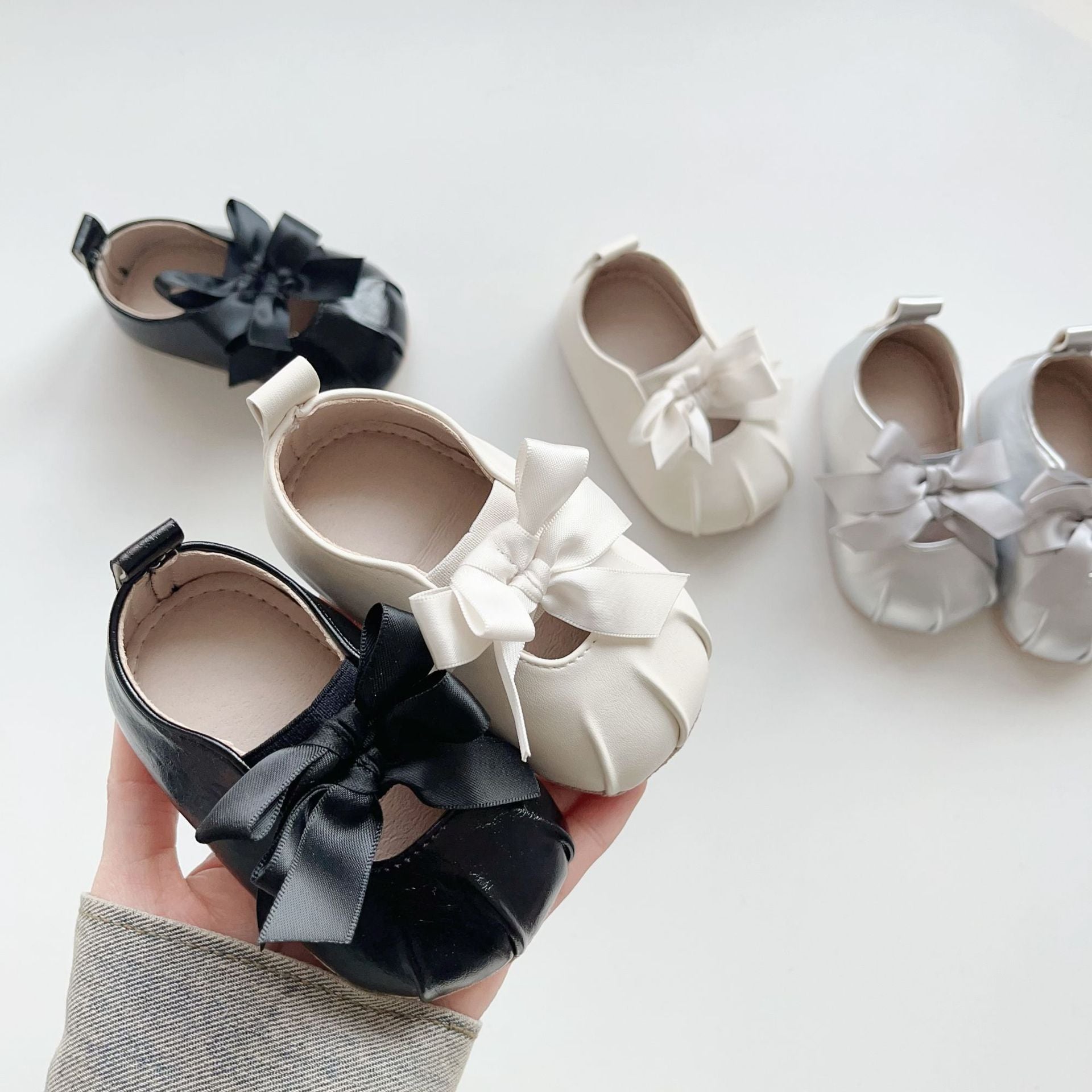 Spring and Summer Baby Girl Fashion Butterfly-bow Pattern Toddler Soft-Sole Anti-slip Walking Shoes-0