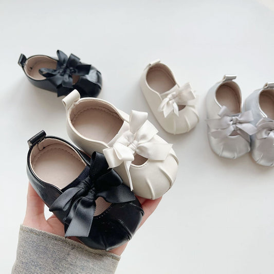 Spring and Summer Baby Girl Fashion Butterfly-bow Pattern Toddler Soft-Sole Anti-slip Walking Shoes-0
