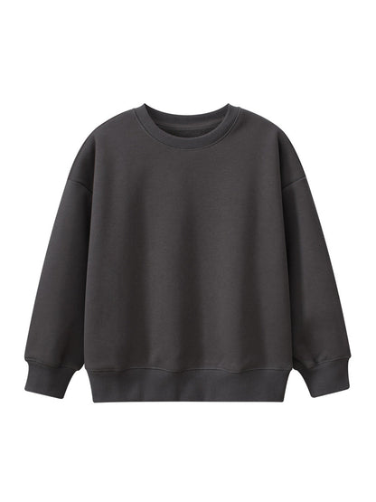 Arrival Baby Kids Plain Solid Color Crew Neck Long Sleeves Warm Cozy Pullover-8