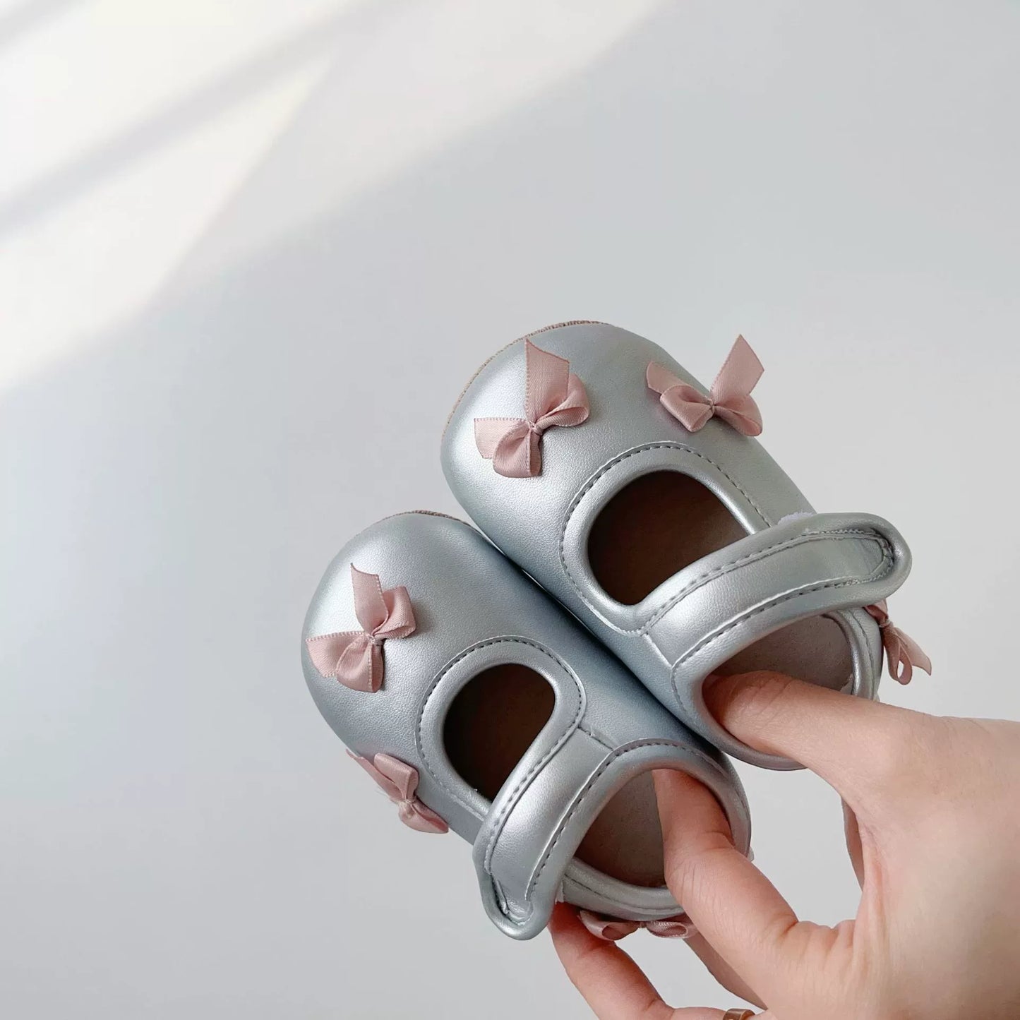Spring Baby Girl Fashion Butterfly-bows Pattern Toddler Soft-Sole Anti-slip Walking Shoes-4