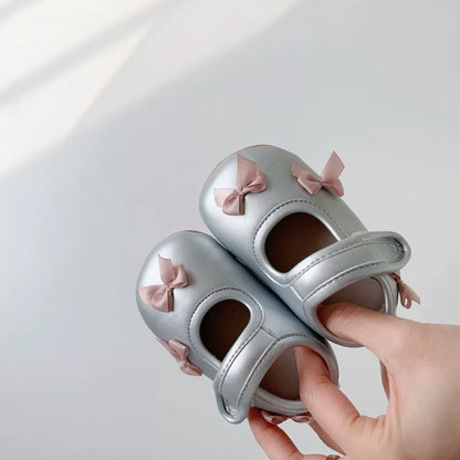 Spring Baby Girl Fashion Butterfly-bows Pattern Toddler Soft-Sole Anti-slip Walking Shoes-4