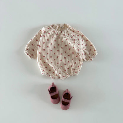 Heart & Plaid Graphic New Arrive Onesies-5