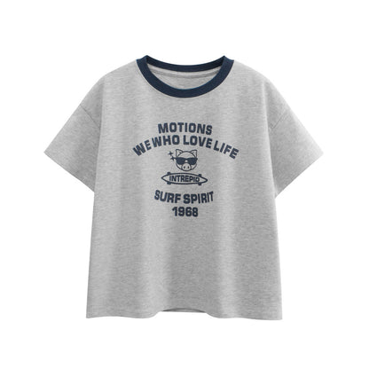 Arrival Letters Print Kids’ T-Shirt in European and American Style for Summer-0