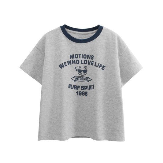 Arrival Letters Print Kids’ T-Shirt in European and American Style for Summer-0