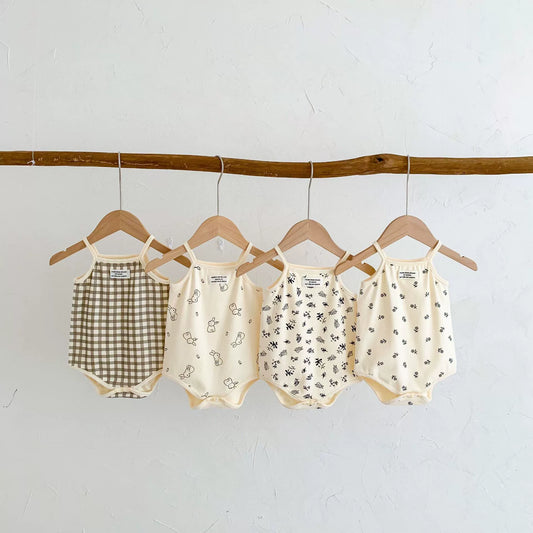 Summer Arrival Cheap Baby Unisex Casual Simple Pattern Sleeveless Onesies-0