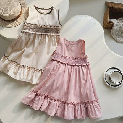 Summer Arrival Baby Kids Girls Cute Sleeveless Sweet Dress-0