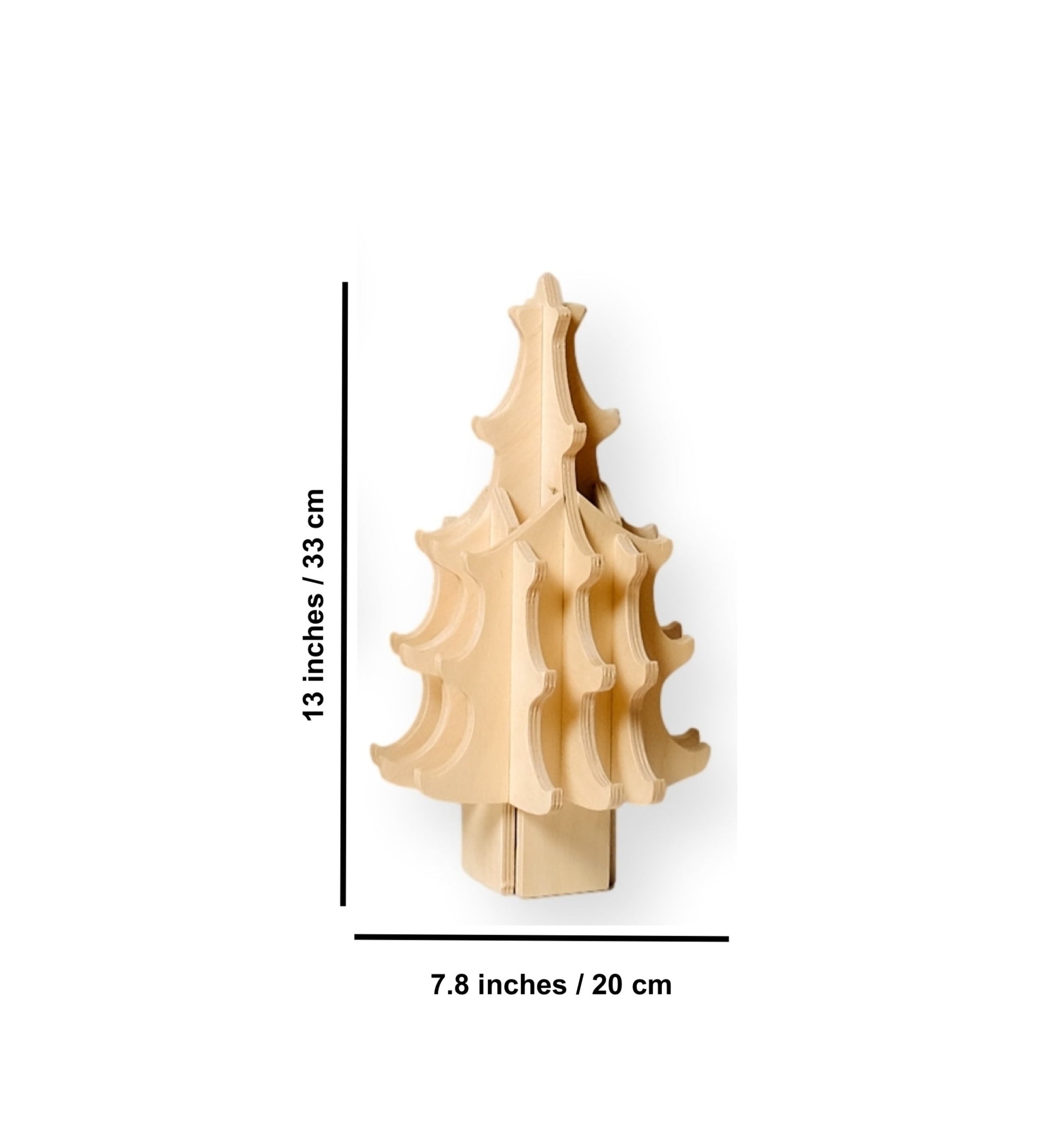 Montessori Wooden Christmas Tree & Felt Ornaments Set-4