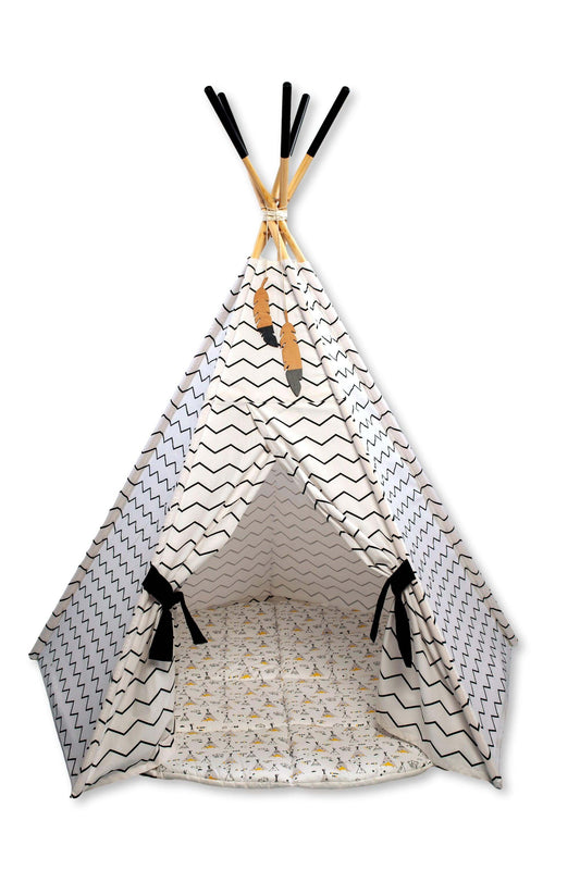 XL Teepee Tent and Play Mat Set-0