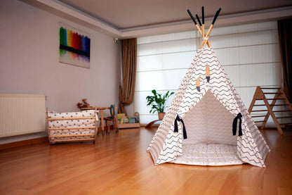 XL Teepee Tent and Play Mat Set-4